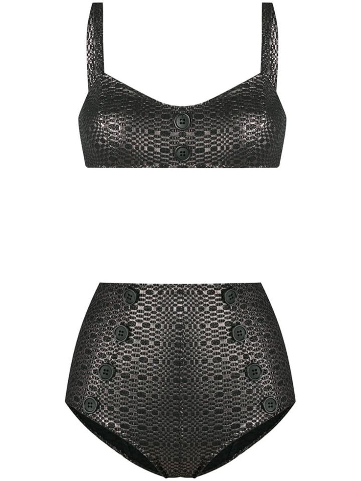 Lisa Marie Fernandez Textured Bikini - Black