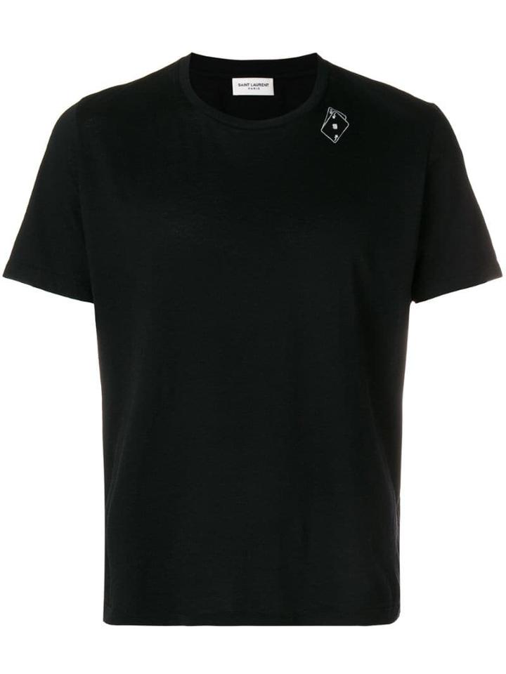 Saint Laurent Playing Card Print T-shirt - Black