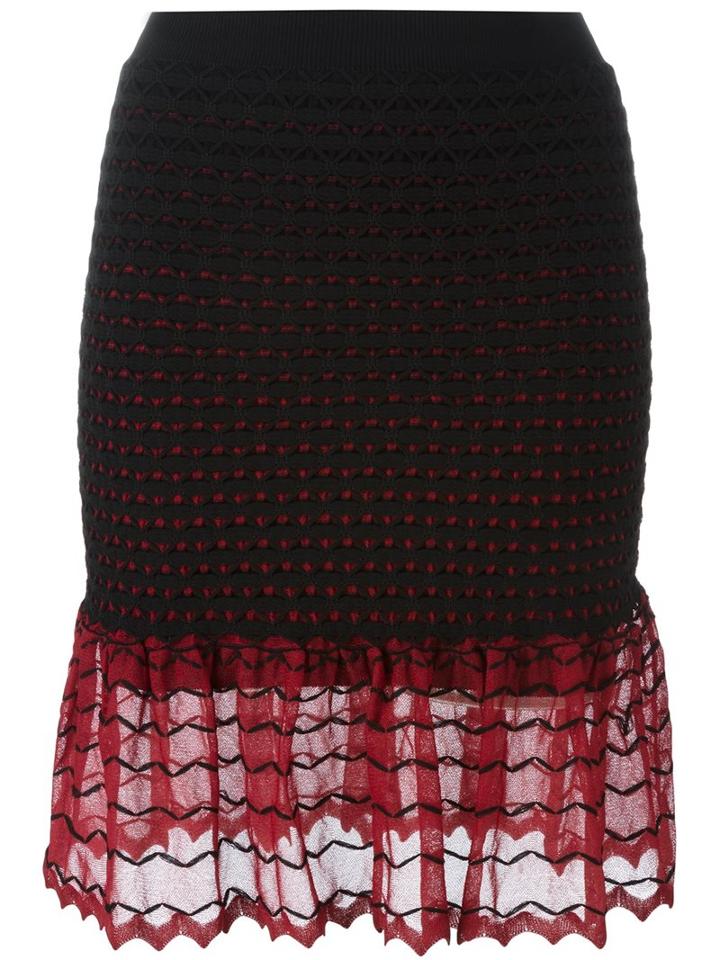 Alexander Mcqueen Knitted Peplum Skirt