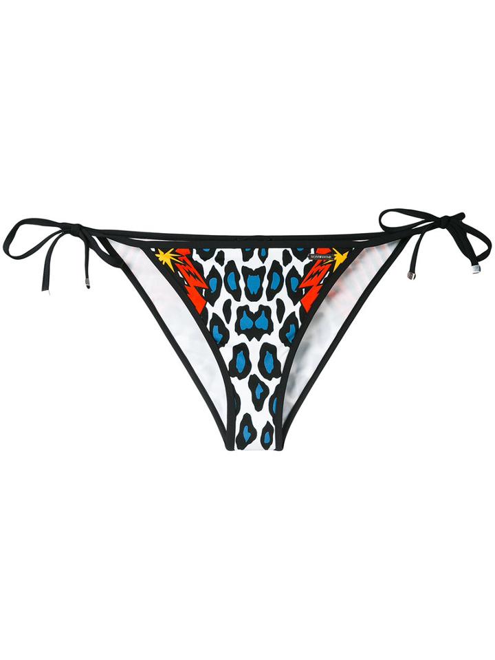 Dsquared2 - Leopard Print Bikini Bottoms - Women - Polyamide/spandex/elastane - 40, Black, Polyamide/spandex/elastane