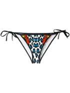 Dsquared2 - Leopard Print Bikini Bottoms - Women - Polyamide/spandex/elastane - 40, Black, Polyamide/spandex/elastane