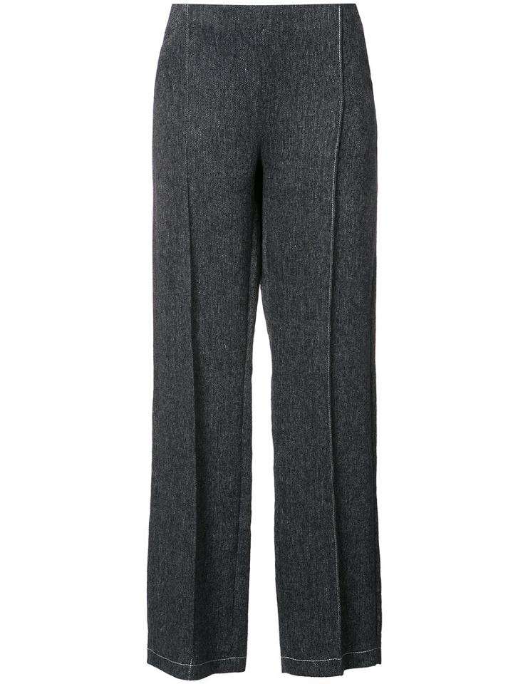 Creatures Of The Wind Straight Tailored Trousers, Women's, Size: 6, Blue, Linen/flax/nylon/spandex/elastane