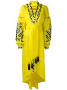 Yuliya Magdych - 'eden Tree' Dress - Women - Linen/flax - M, Yellow/orange, Linen/flax