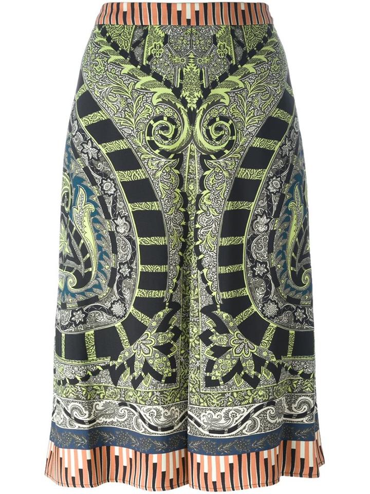 Etro Scarf Print Midi Skirt