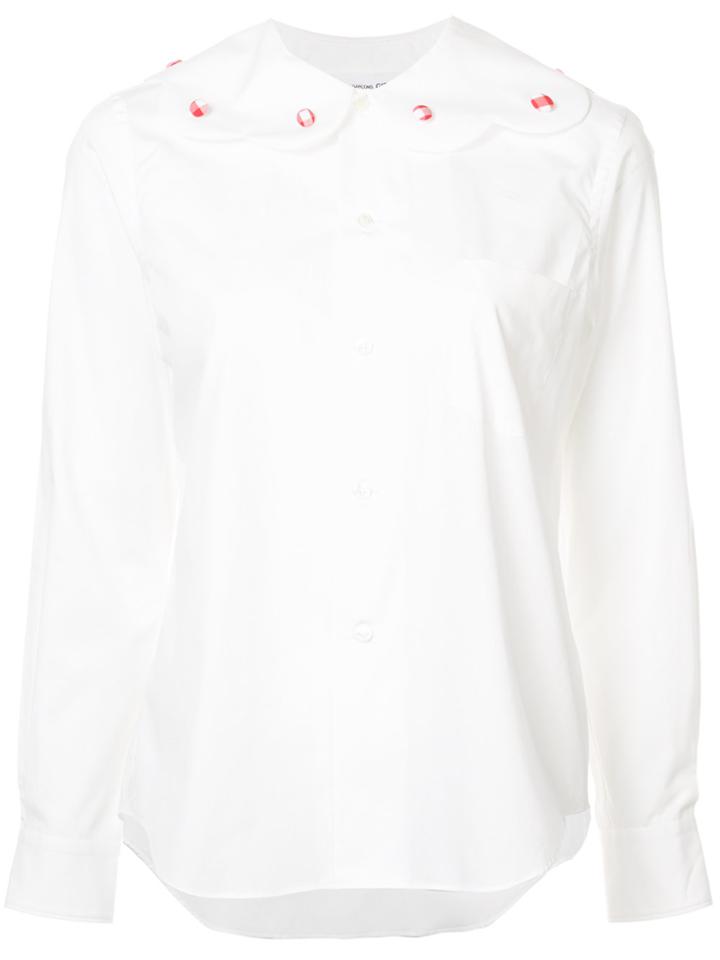 Comme Des Garçons Girl Scallop Collar Blouse - White