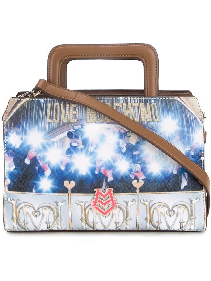 Love Moschino 'flashes' Print Crossbody Bag, Women's, Brown