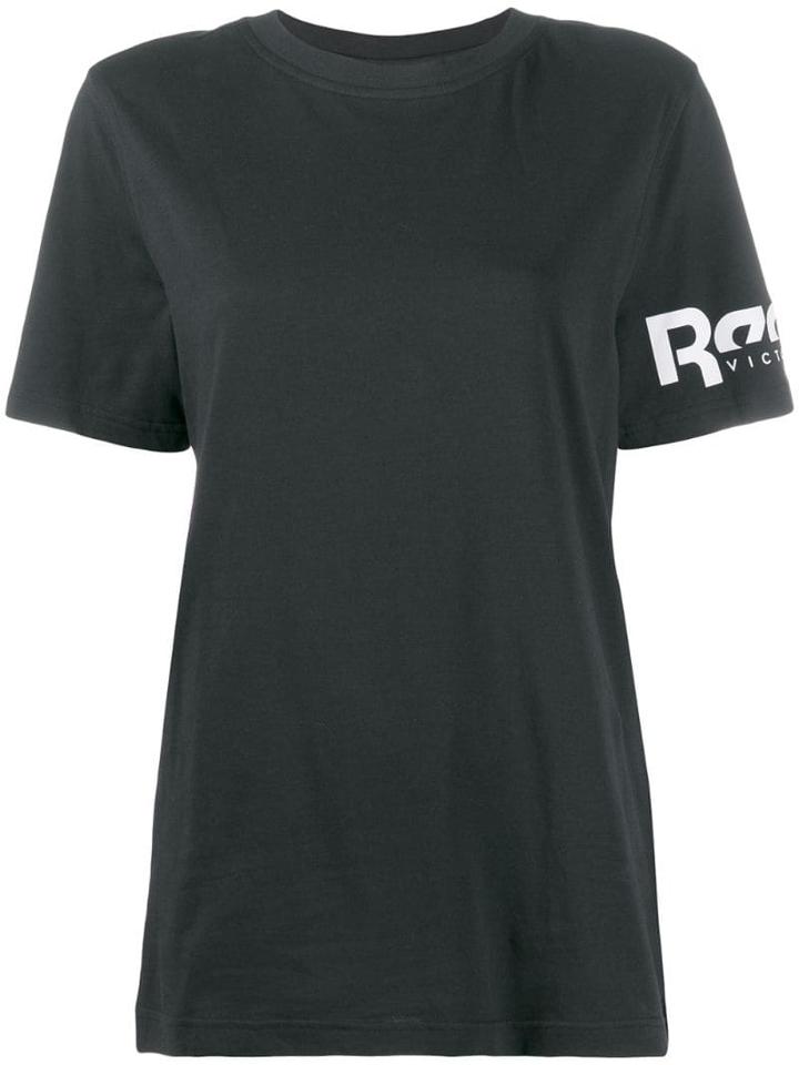 Reebok X Victoria Beckham Printed Logo Performance T-shirt - Black