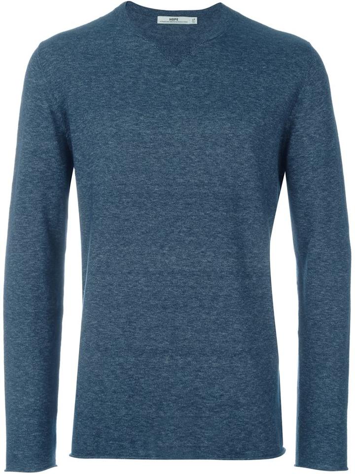 Hope Fine Knit Jumper, Men's, Size: 52, Blue, Cotton