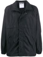 Moschino Logo Print Windbreaker Jacket - Black