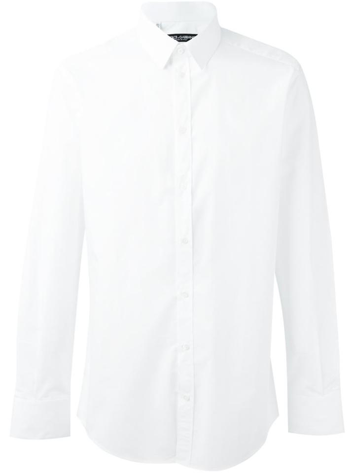 Dolce & Gabbana Classic Shirt, Men's, Size: 40, White, Cotton