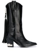 Toga Pulla Pointed Cowboy Boots - Black