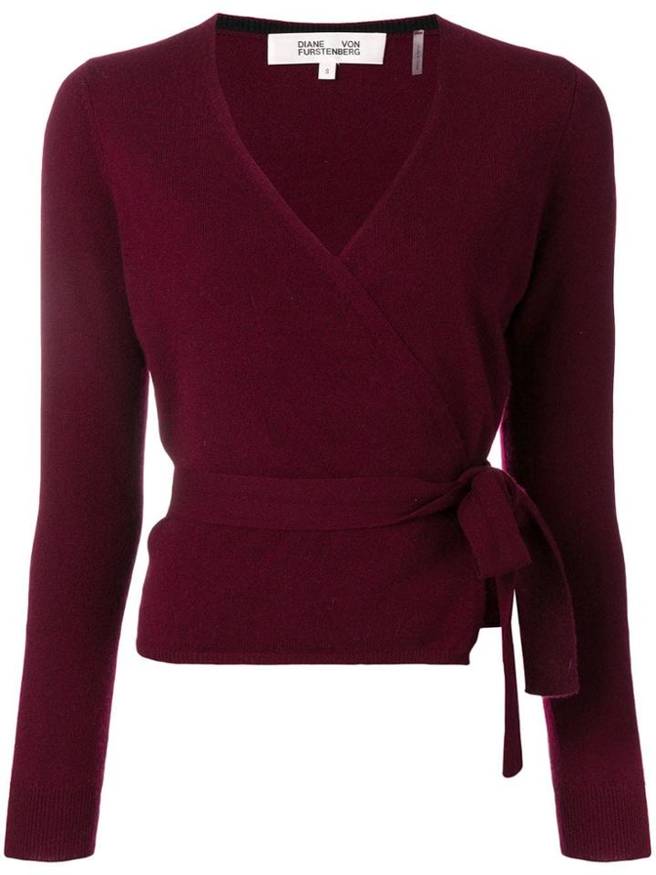 Dvf Diane Von Furstenberg Ballerina Wrap Sweater - Red