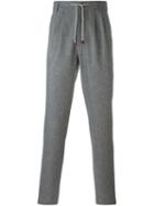 Brunello Cucinelli Drawstring Tailored Trousers, Men's, Size: 54, Grey, Cotton/cupro/viscose/wool