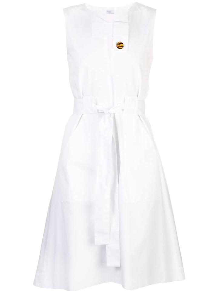 Rosetta Getty Sleeveless Flared Dress - White