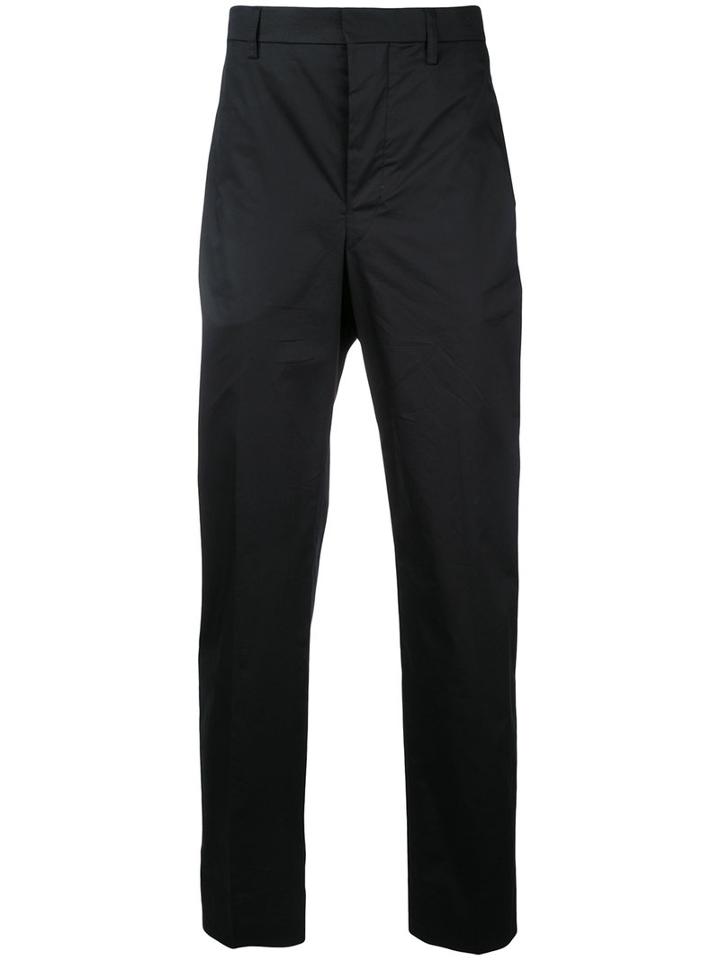 Lemaire - Straight Leg Trousers - Men - Cotton/spandex/elastane - 50, Black, Cotton/spandex/elastane