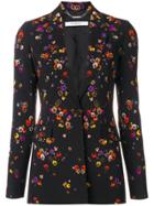 Givenchy Night Pansies Print Blazer - Black