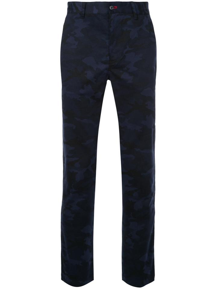 Loveless Camouflage Print Regular Trousers - Blue