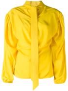 Balenciaga Straps Blouse, Women's, Size: 34, Yellow/orange, Silk/acetate