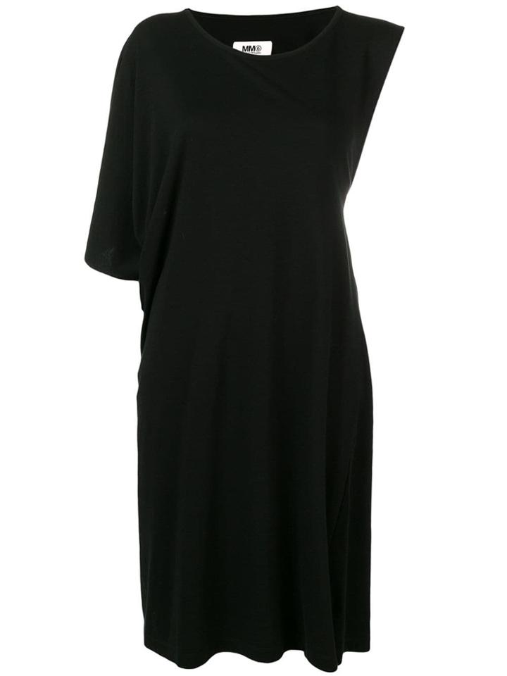 Mm6 Maison Margiela Asymmetrical T-shirt Dress - Black