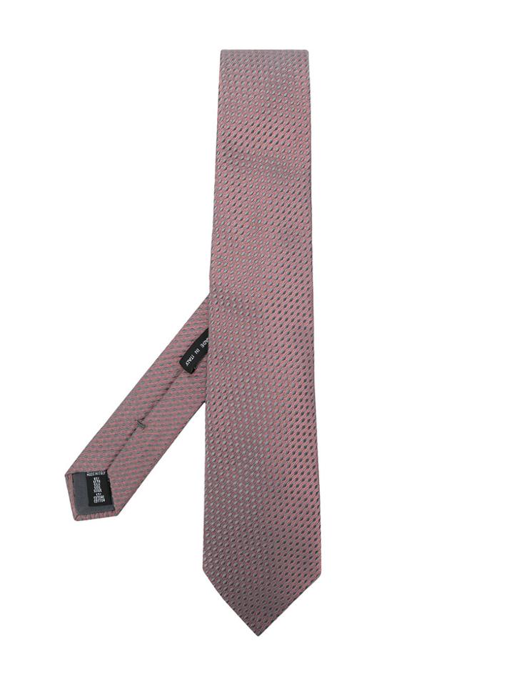 Giorgio Armani Woven Tie - Pink & Purple