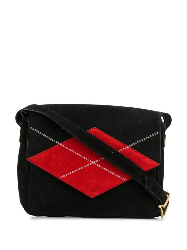 Céline Pre-owned 1980/1990's Diamond Patch Shoulder Bag - Black