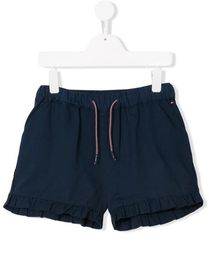 Tommy Hilfiger Junior Teen Frill Trim Shorts - Blue