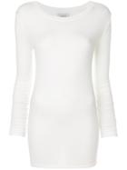 Laneus Long Sleeve Stretch T-shirt - White