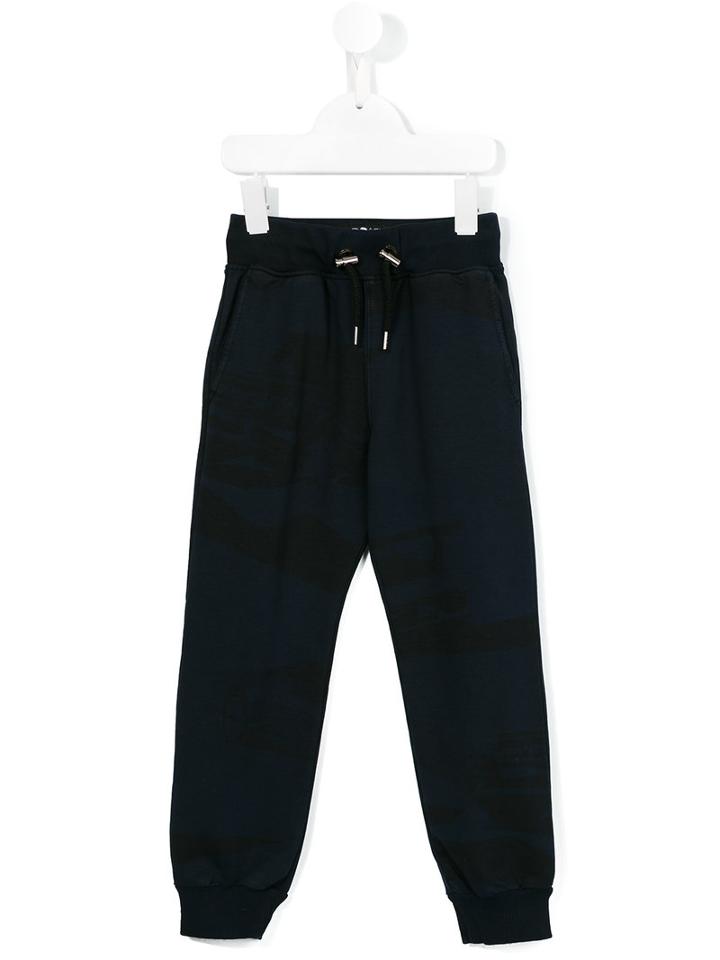 Hydrogen Kids Camouflage Patterned Track Pants, Boy's, Size: 8 Yrs, Blue