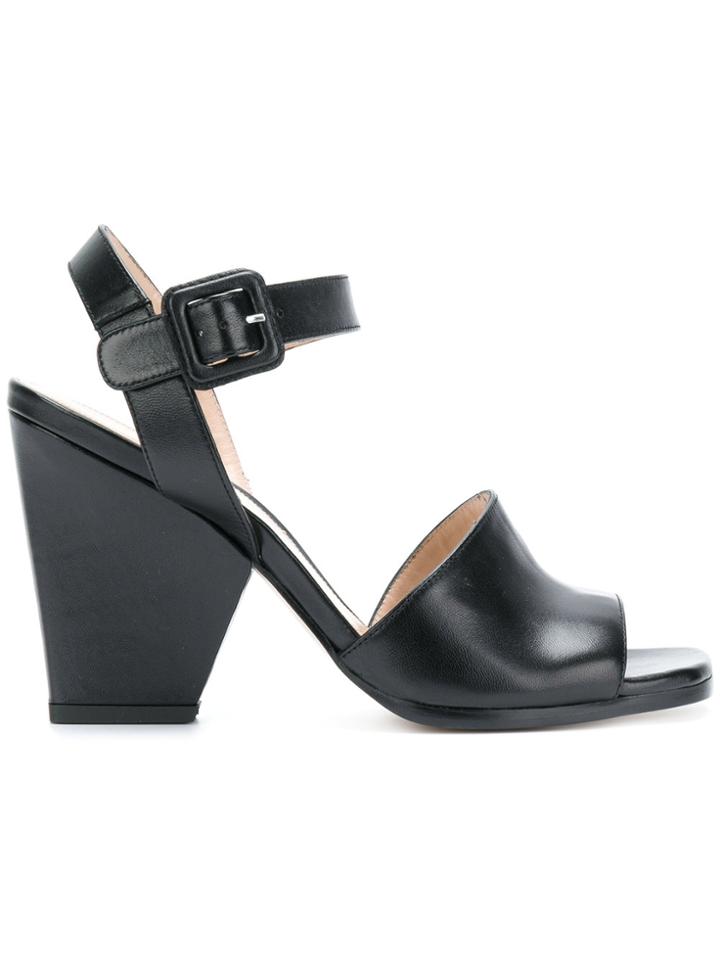 Stuart Weitzman Cherry Nappa Sandals - Black