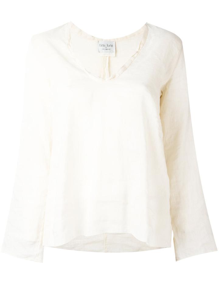 Forte Forte - My Shirt - Women - Cotton/linen/flax - Ii, Nude/neutrals, Cotton/linen/flax