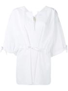Maison Rabih Kayrouz - V Neck Top - Women - Cotton - 40, White, Cotton