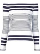 Rosetta Getty Boat Neck Striped Sweater