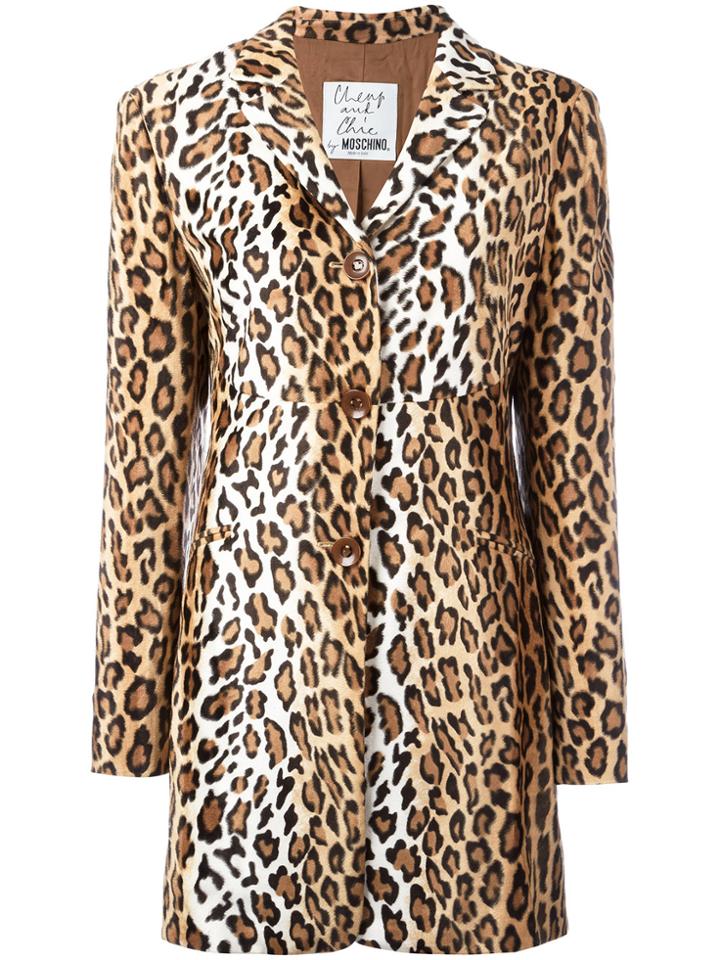 Moschino Vintage Cheeta Vevetene Jacket - Brown