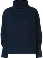 Ag Jeans Boxy Roll Neck Sweater, Women's, Size: Xs/s, Blue, Cotton