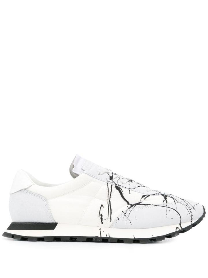 Maison Margiela Runner Paint Treatment Sneakers - White