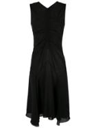 Reinaldo Lourenço Asymmetric Silk Dress - Black