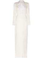 Rebecca De Ravenel Duchesse Double-breasted Coat - White
