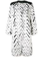 Givenchy Faux Fur Long Coat - White