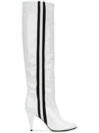 Alchimia Di Ballin Side-striped Knee Boots - White