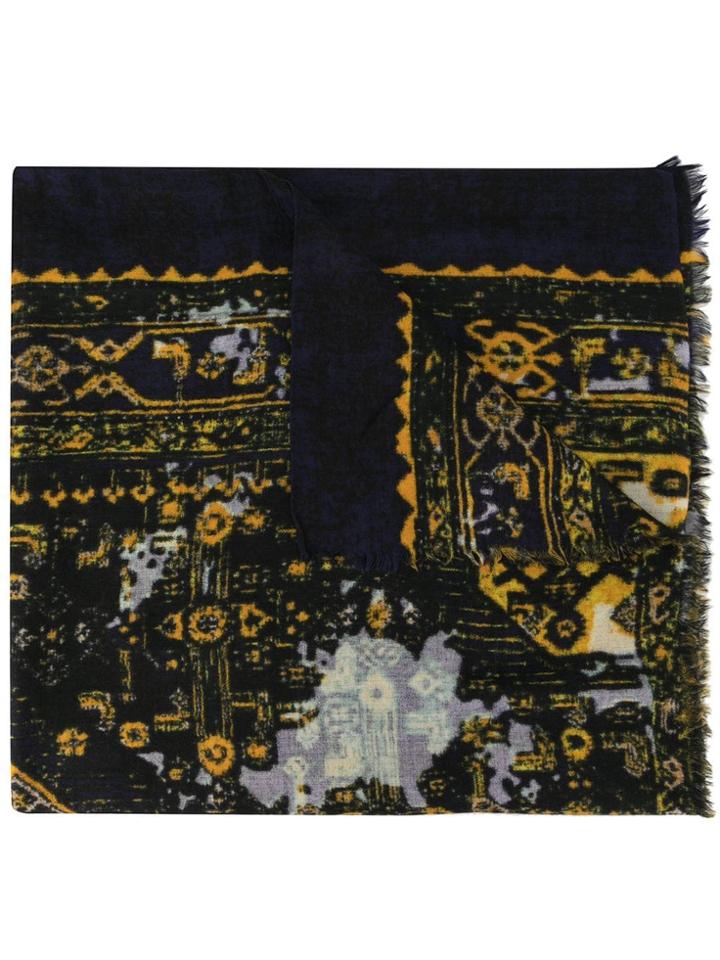 Y's Digital Print Scarf - Yellow