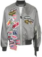 Doublet Patch Appliqué Bomber Jacket - Grey