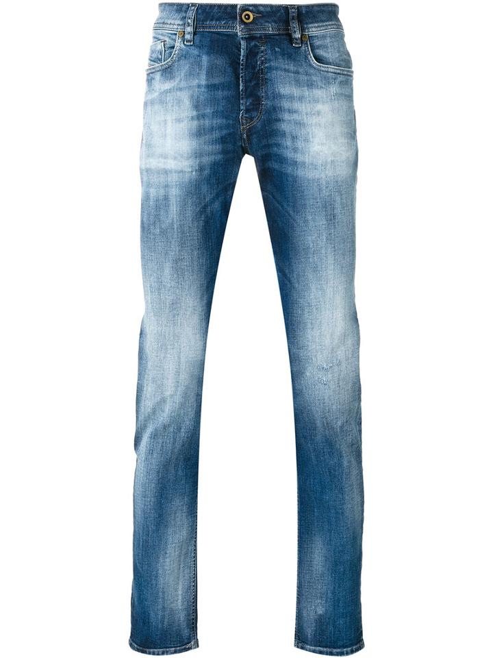 Diesel 'sleenker' Skinny Jeans, Men's, Size: 34/32, Blue, Cotton/spandex/elastane