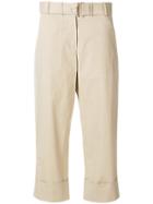 Pinko Cropped Straight-leg Trousers - Nude & Neutrals