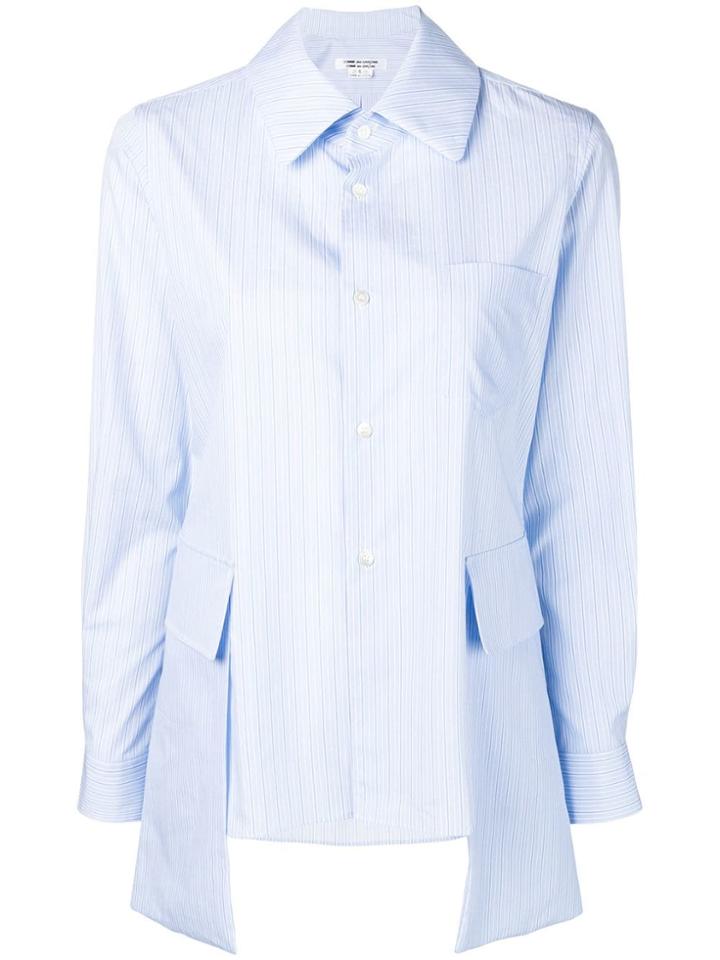 Comme Des Garçons Comme Des Garçons Pocket Detail Striped Shirt - Blue