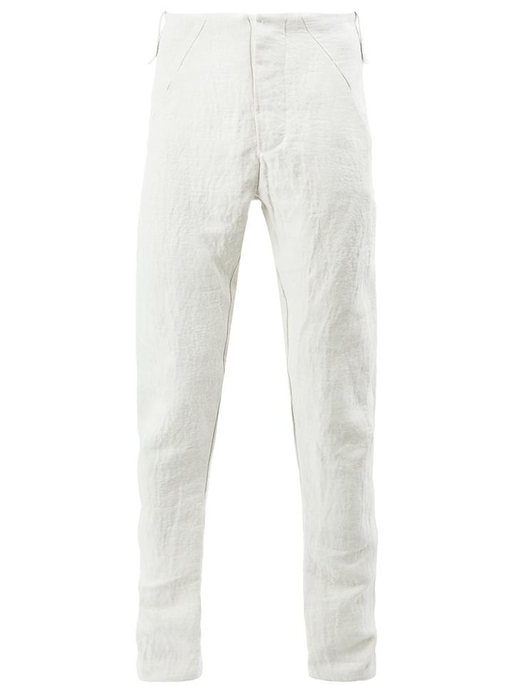 Lost & Found Ria Dunn Straight Creased Effect Trousers - White