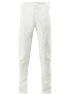 Lost & Found Ria Dunn Straight Creased Effect Trousers - White