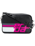 Prada Logo Print Crossbody Bag - Black