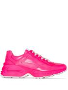 Gucci Rhyton Leather Sneakers - Pink