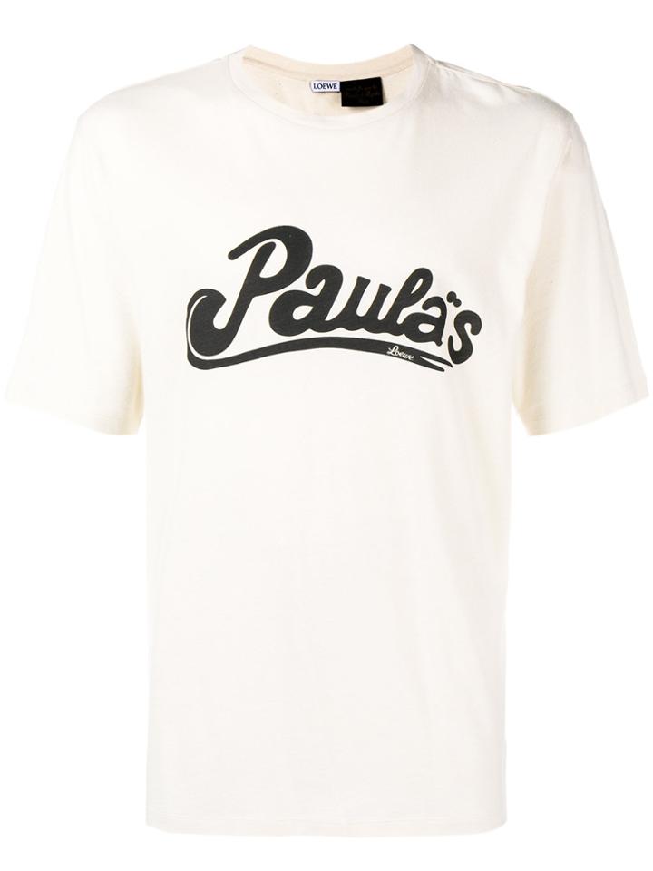 Loewe Slogan Crew Neck T-shirt - White