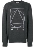 Mcq Alexander Mcqueen Glyph Icon Sweater - Grey